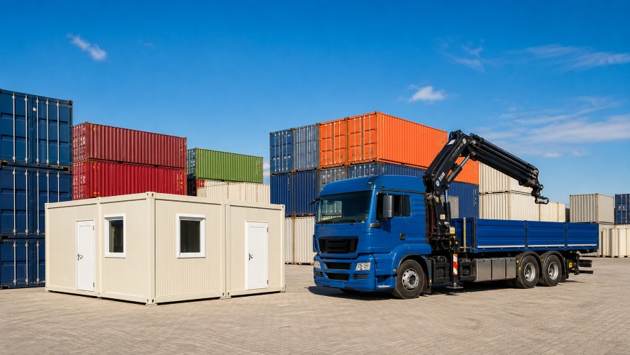 Depozite containere maritime si birou cu transport ESTPOINT